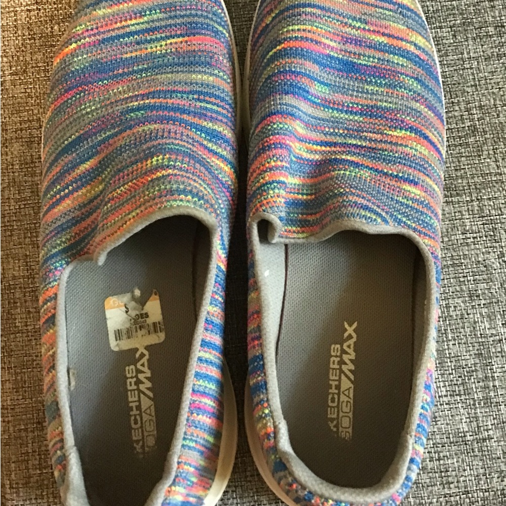 Skechers Multicolor Knit Slip-On Athletic Shoes